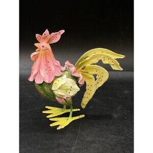 Lily Collection Flower Rooster Figurine Retired 2004 Farmhouse READ